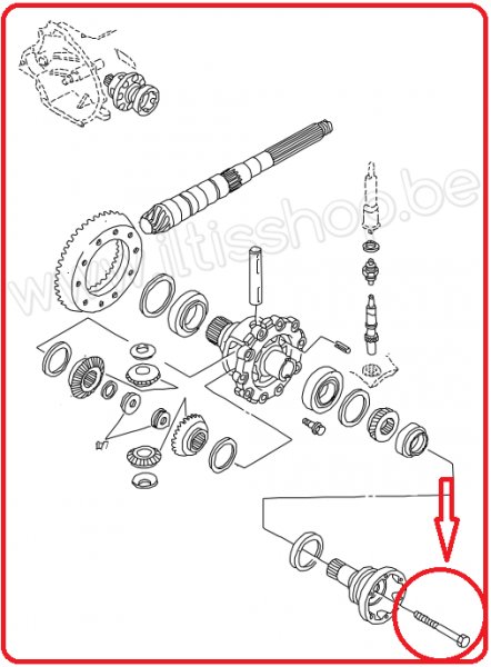 tekening-bout-center-flens-versnellingsbak-linkerk