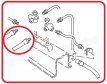 Brake hose from T-piece chassis to brake booster - new.